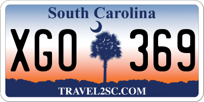 SC license plate XGO369