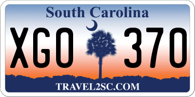 SC license plate XGO370