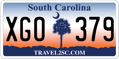 SC license plate XGO379