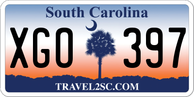 SC license plate XGO397