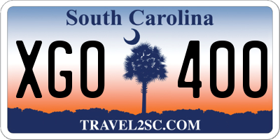 SC license plate XGO400