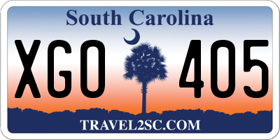 SC license plate XGO405