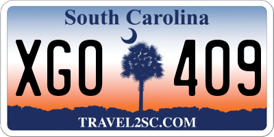 SC license plate XGO409