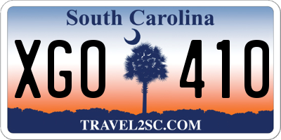 SC license plate XGO410