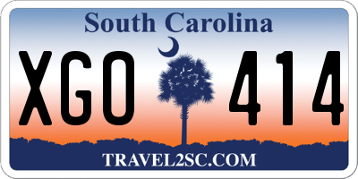 SC license plate XGO414