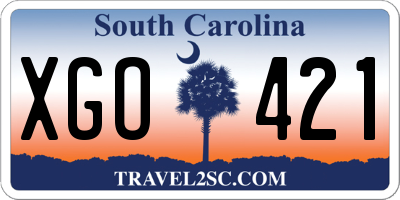 SC license plate XGO421