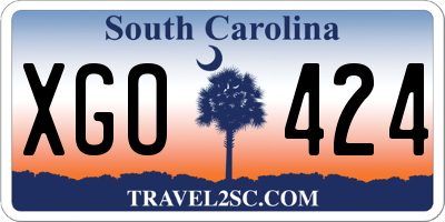 SC license plate XGO424