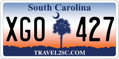 SC license plate XGO427
