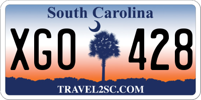 SC license plate XGO428