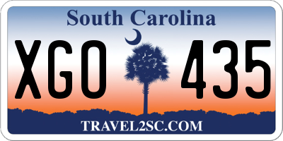 SC license plate XGO435