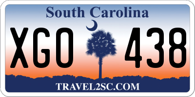 SC license plate XGO438