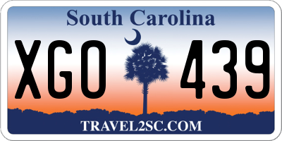 SC license plate XGO439