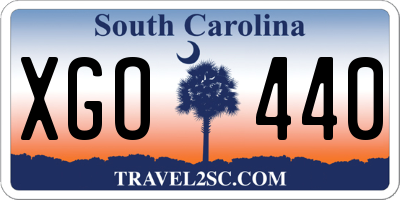 SC license plate XGO440
