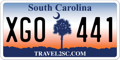 SC license plate XGO441