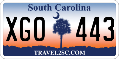 SC license plate XGO443