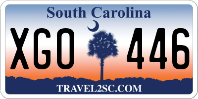 SC license plate XGO446