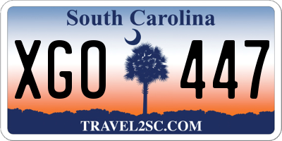 SC license plate XGO447