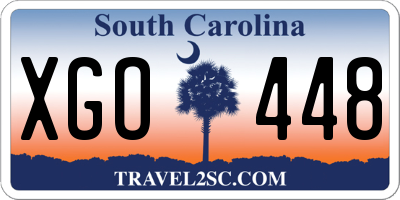 SC license plate XGO448