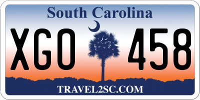 SC license plate XGO458