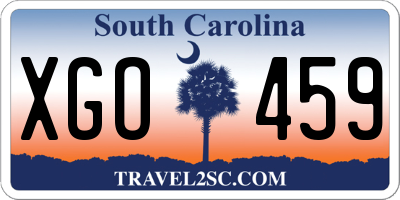 SC license plate XGO459