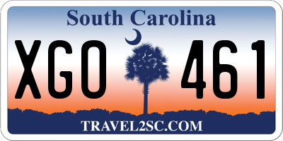 SC license plate XGO461