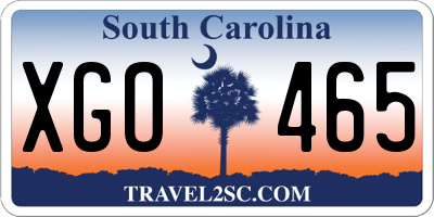 SC license plate XGO465