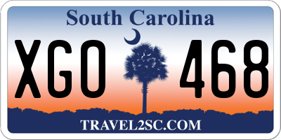 SC license plate XGO468