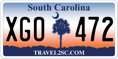 SC license plate XGO472
