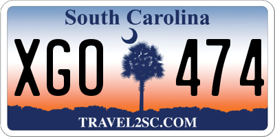 SC license plate XGO474