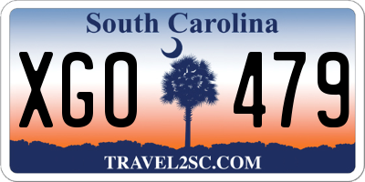 SC license plate XGO479