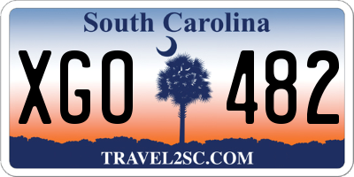 SC license plate XGO482