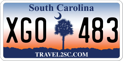 SC license plate XGO483