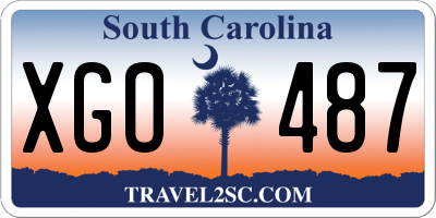 SC license plate XGO487