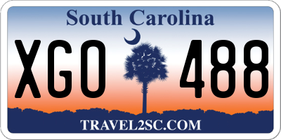 SC license plate XGO488