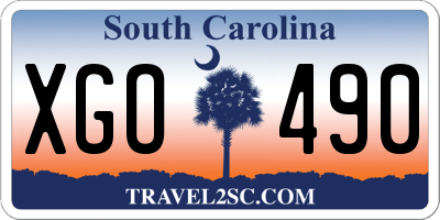 SC license plate XGO490