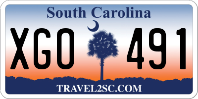 SC license plate XGO491