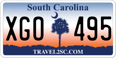 SC license plate XGO495