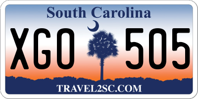 SC license plate XGO505