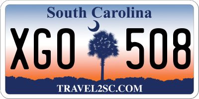 SC license plate XGO508