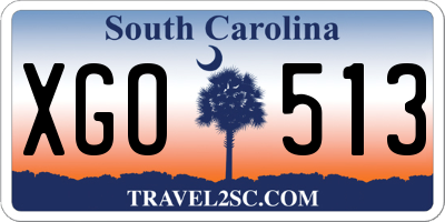 SC license plate XGO513