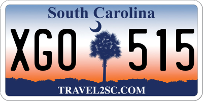 SC license plate XGO515