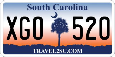 SC license plate XGO520