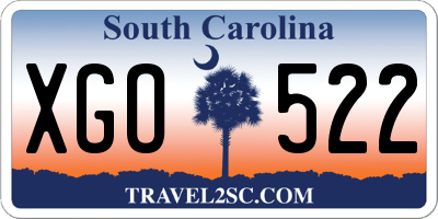SC license plate XGO522