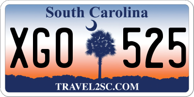 SC license plate XGO525