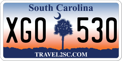 SC license plate XGO530