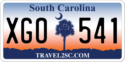 SC license plate XGO541