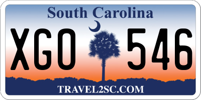 SC license plate XGO546