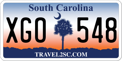 SC license plate XGO548