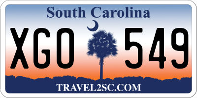 SC license plate XGO549