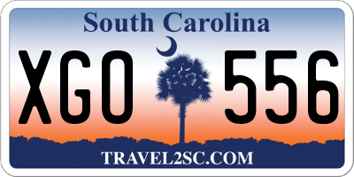 SC license plate XGO556